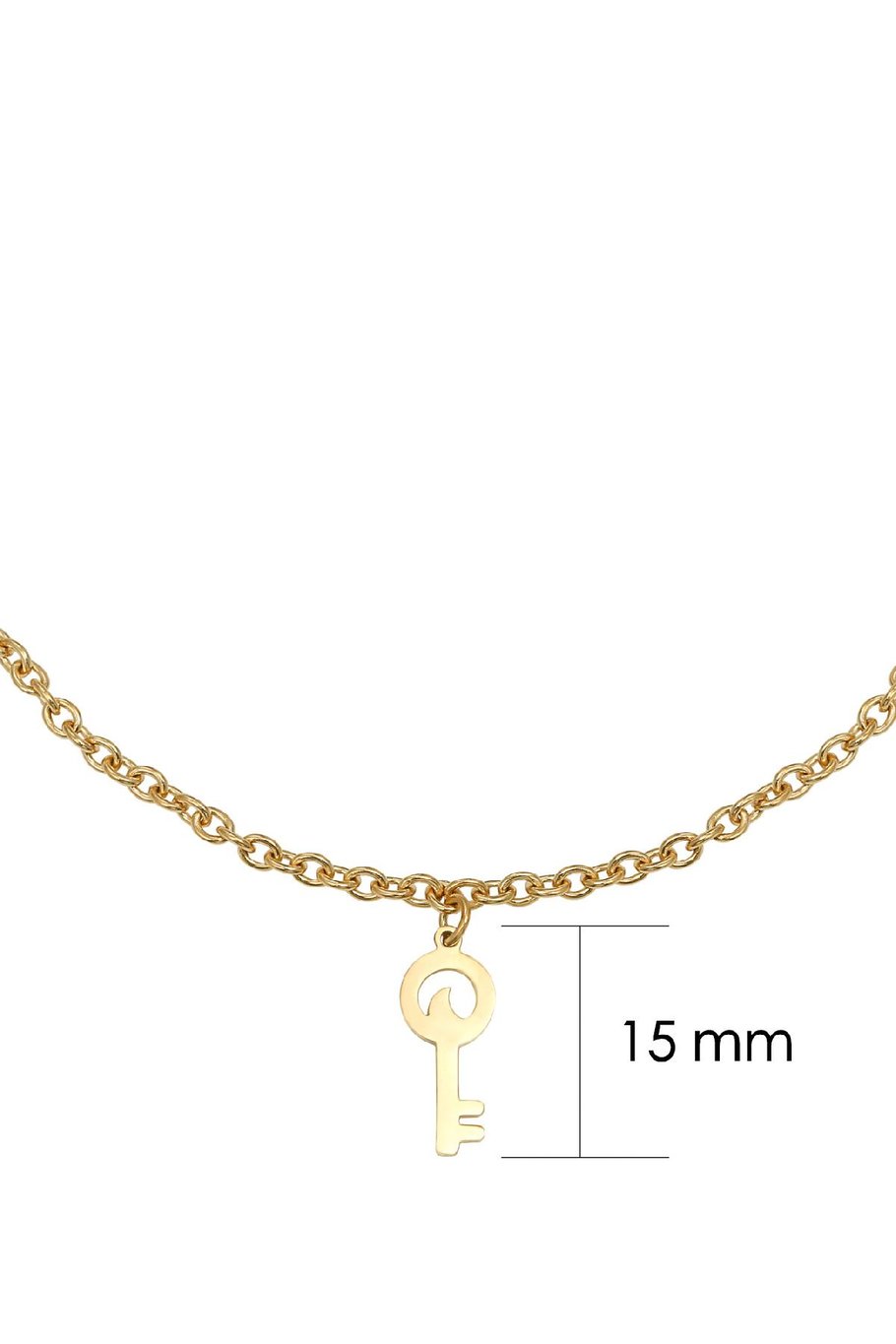 Ketting Special Key Goud kleur Stainless Steel Afbeelding2